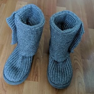 UGGs Grey Classic Cardy Boots (Size 8)
